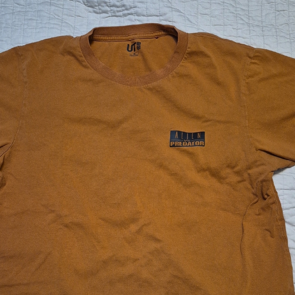 Uniqlo Tan Graphic Tee - Alien Predator